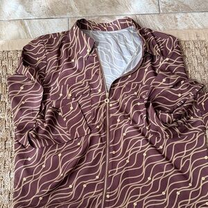 a.n.a Maroon and Gold Chain Pattern Jacket
